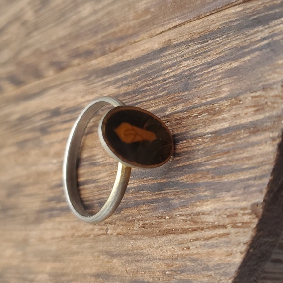 Adjustable band R528 tulip cottagecore ring - Picture 2 of 3